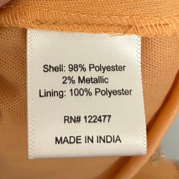 NSR Orange and Gold Dotted Dress - Picture 4 of 4